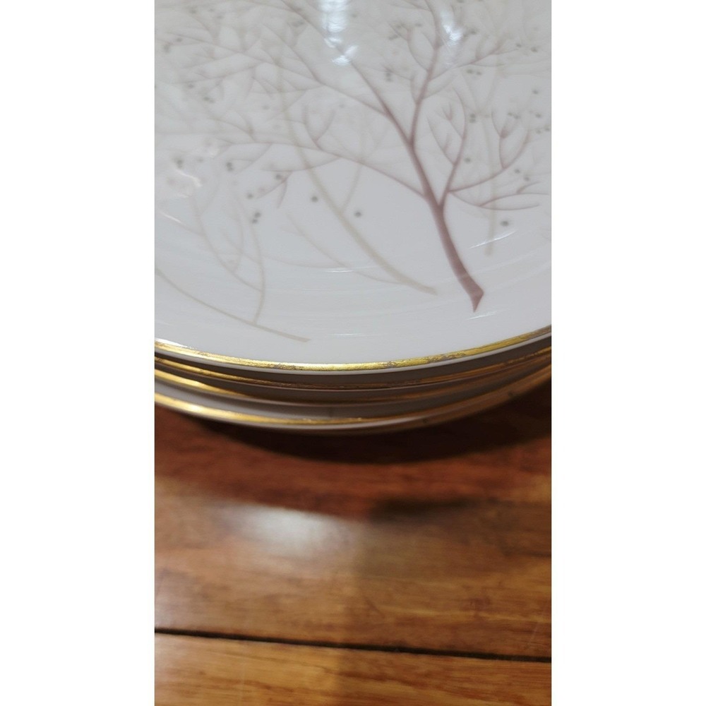 Rosenthal Continental Bramble Dinner Plate Set Of 6 Gold Rim White Porcelain - Picture 10 of 10